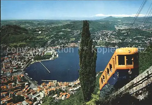 Brunate Como La Funicolare Drahtseilbahn Panorama Comer See Kat. Como
