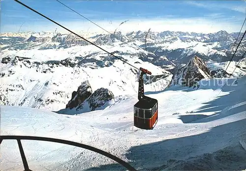 Val Badia Funivia della Marmolada Dolomiti Bergbahn Wintersportplatz Kat. Italien