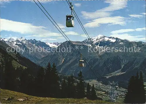 Klosters GR Madrisa Bergbahn gegen Vereinatal und Gatschiefer Alpenpanorama Kat. Klosters