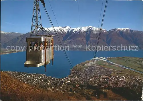 Locarno TI Funivia Locarno Gardada Panorama Lago Maggiore Gebirge Kat. Locarno