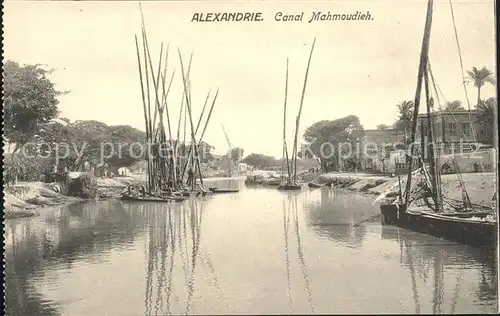 Alexandrie Alexandria Canal Mahmoudieh Boot Kat. Aegypten