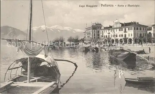 Pallanza Lago Maggiore Porto e Municipio Kat. Italien