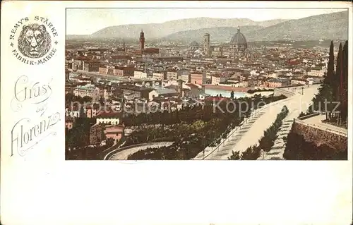 Florenz Panorama Remys St?rke Fabrik Marke Werbung Kat. Italien