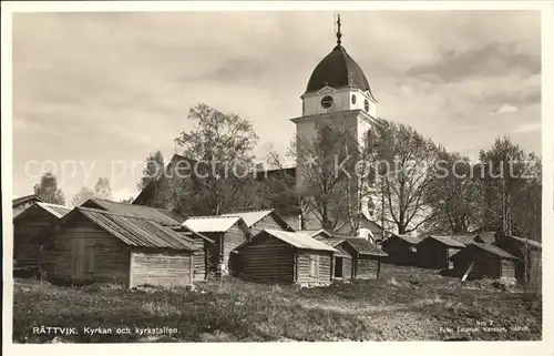 Raettvik Kyrkan och kyrkstallen Kat. Schweden