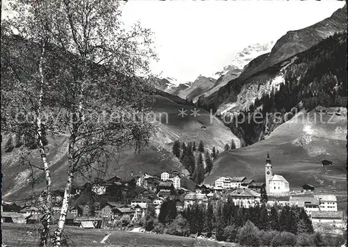 Spluegen GR Panorama mit Weisshorn Walliser Alpen Kat. Spluegen
