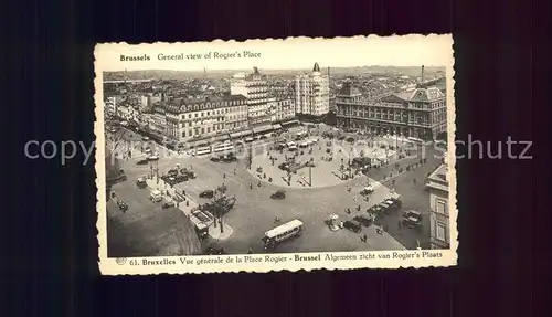 Bruxelles Bruessel Rogier Place Busse Strassenbahn Kat. 