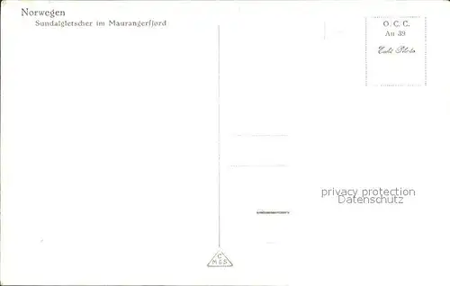 Norge Norwegen Sundalgletscher im Maurangerfjord Kat. Norwegen