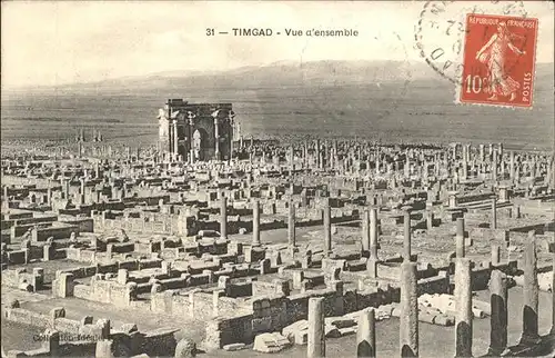 Timgad Vue a ensemble Saeulen Kat. Algerien