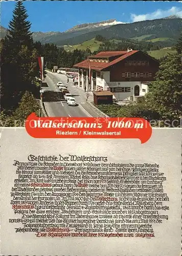 Riezlern Kleinwalsertal Vorarlberg Walserschanz Kat. Mittelberg
