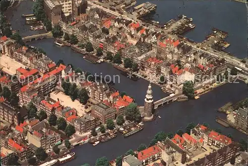 Amsterdam Niederlande Fliegeraufnahme Montelbaanstoren Kat. Amsterdam