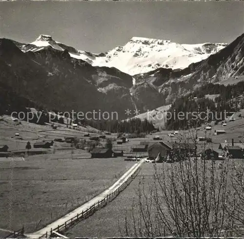 Boden Adelboden mit Steghorn Wildstrubel und Fitzer / Adelboden /Bz. Frutigen