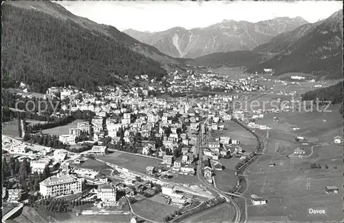 Davos Dorf GR Totalansicht / Davos /Bz. Praettigau-Davos