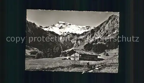 Adelboden mit Wildstrubel und Fizer Engstligfaelle Kat. Adelboden