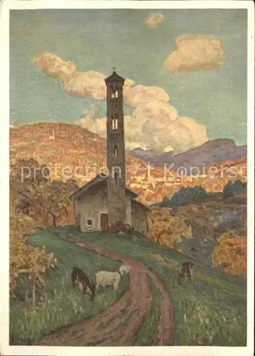 Sureggio TI Campanile de Sureggio Kuenstlerkarte