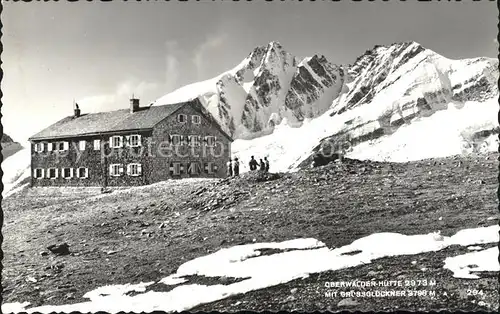 Oberwalderhuette mit Grossglockner Kat. 