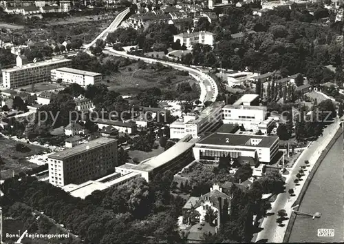 Bonn Rhein Regierungsviertel Fliegeraufnahme / Bonn /Bonn Stadtkreis