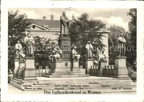 Worms Rhein Lutherdenkmal Entwurf Ernst Rietschel Kat. Worms