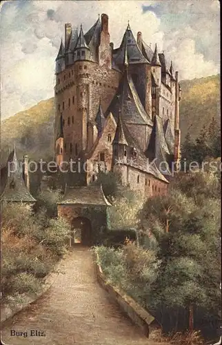 Burg Eltz Kuenstlerkarte / Wierschem /Mayen-Koblenz LKR