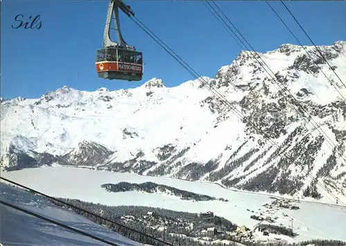 Sils Engadin Graubuenden Furschellas Luftseilbahn Kat. 