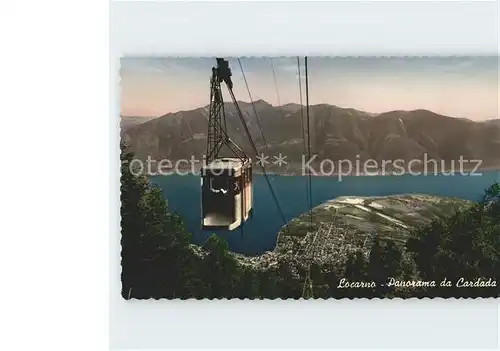 Locarno TI Panorama da Cardada Luftseilbahn Lago Maggiore Kat. Locarno