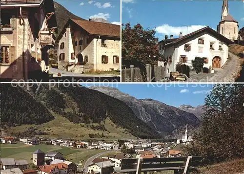 Zernez GR Dorfpartien Panorama Kat. Zernez