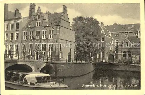 Amsterdam Niederlande Huis grachten Kat. Amsterdam