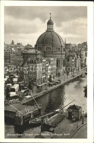 Amsterdam Niederlande Singel Ronde Lutherse kerk Kat. Amsterdam