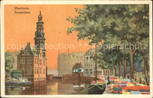 Amsterdam Niederlande Munttoren Kat. Amsterdam