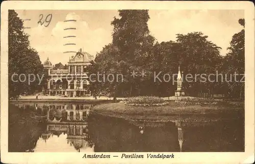 Amsterdam Niederlande Pavilioen Vondelpark Kat. Amsterdam