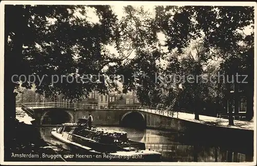 Amsterdam Niederlande Bruggen Heeren Reguliersgracht Kat. Amsterdam