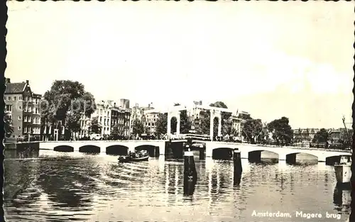 Amsterdam Niederlande Magere Brug Kat. Amsterdam