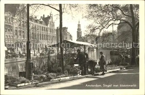 Amsterdam Niederlande Singel bloemmarkt Kat. Amsterdam