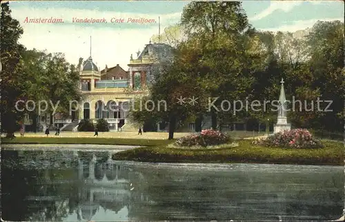 Amsterdam Niederlande Vondelpark Cafe Paviljoen Kat. Amsterdam