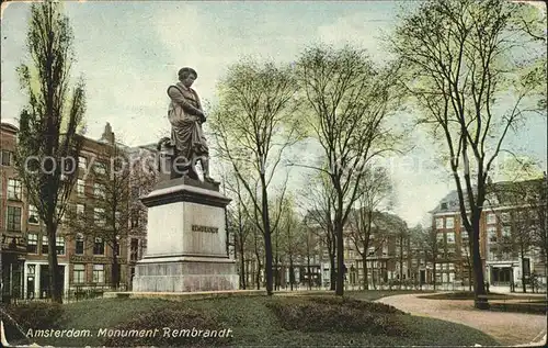Amsterdam Niederlande Monument Rembrandt Kat. Amsterdam