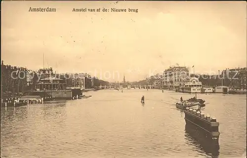Amsterdam Niederlande Amstel brug Kat. Amsterdam