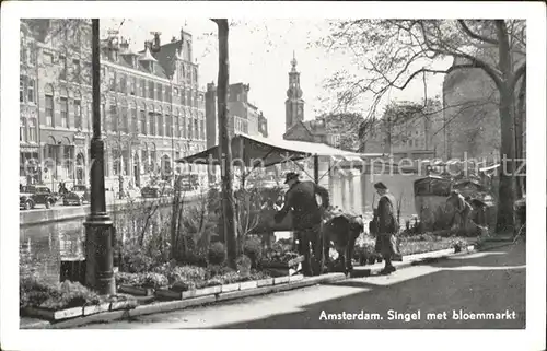 Amsterdam Niederlande Singel bloemmarkt Kat. Amsterdam