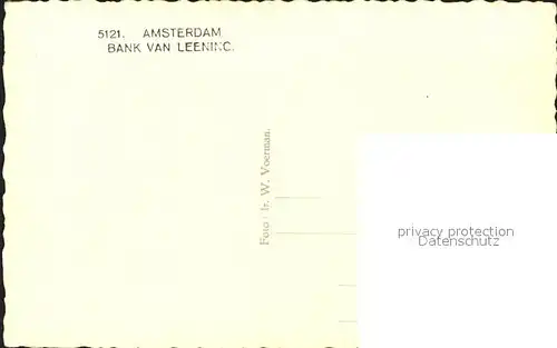 Amsterdam Niederlande Bank van Leeninc Kat. Amsterdam