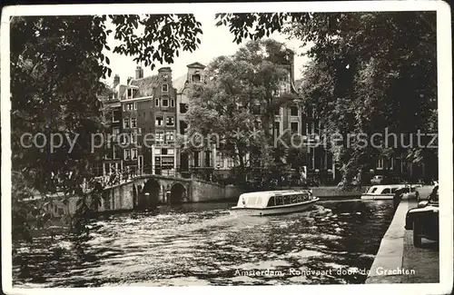 Amsterdam Niederlande Rondvaart Grachten Kat. Amsterdam