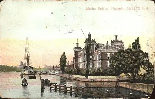 Amsterdam Niederlande Marine Paleis Ijgracht Kat. Amsterdam