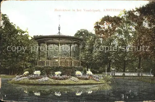 Amsterdam Niederlande Muziektent Vondelpark Kat. Amsterdam