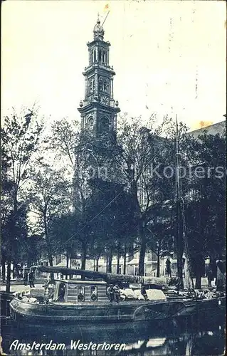 Amsterdam Niederlande Westertoren Kat. Amsterdam