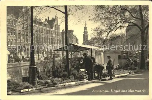 Amsterdam Niederlande Singel bloemmarkt Kat. Amsterdam