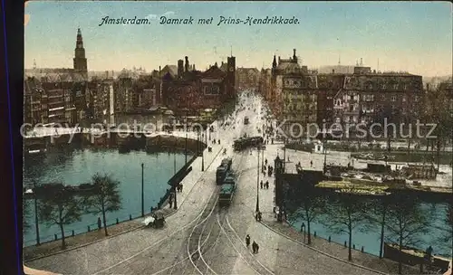 Amsterdam Niederlande Damrak Prins Hendrikkade Kat. Amsterdam