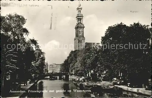 Amsterdam Niederlande Prinsengracht Westertoren Kat. Amsterdam