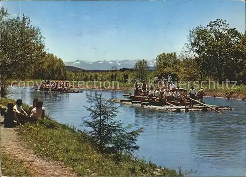 Isartal Floesse auf der Isar Kat. Pullach i.Isartal