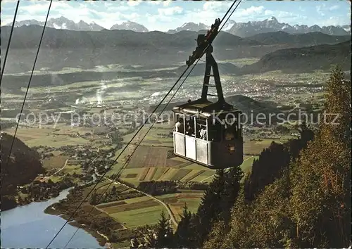 Ossiachersee Seilbahn mit Villach und Alpen Kat. Ossiach