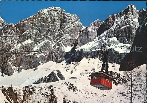 Dachstein Gebirge Seilbahn mit Hohem Dachstein Kat. Oesterreich