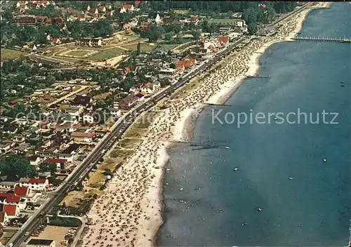 Haffkrug Ostseebad Fliegeraufnahme Strand / Scharbeutz /Ostholstein LKR