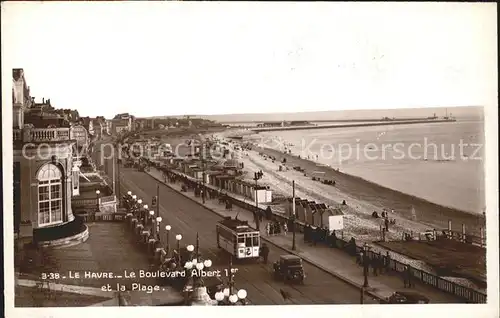 Le Havre Boulevard Albert Ier et la Plage Tram Kat. Le Havre
