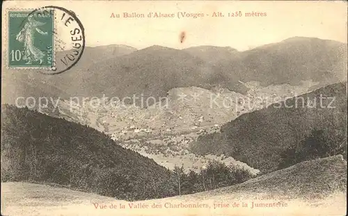 Les Charbonniers Panorama Vallee prise de la Jumenterie Ballon d Alsace